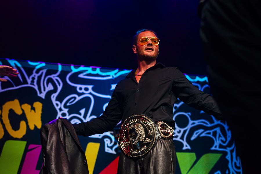 Caleb Konley with the JCW Lunacy World Championship